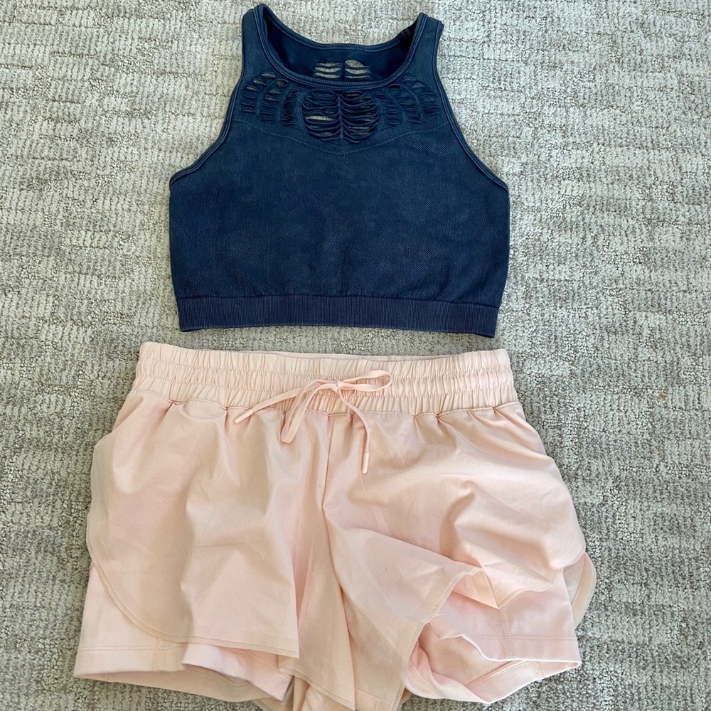 Lorna Jane Cropped Tank & Shorts SET XS $140